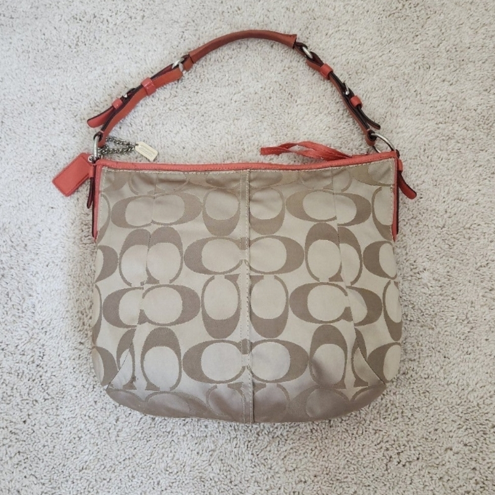 Coach Soho Signature Gold Sateen Hobo Bag